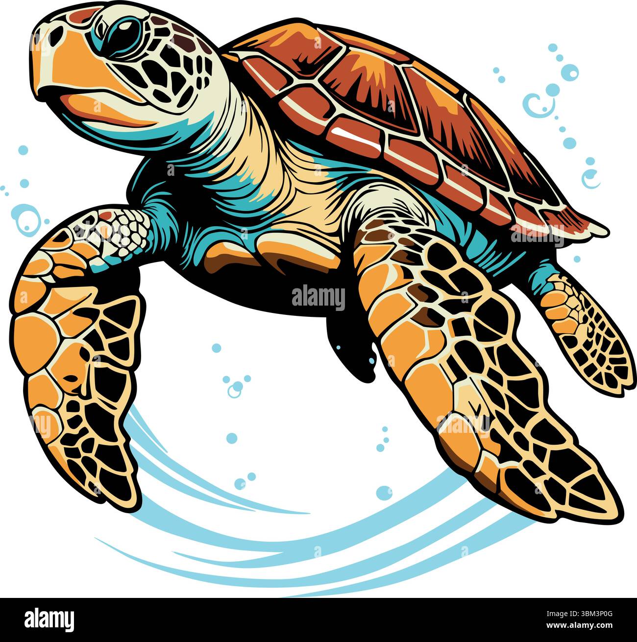 Turtle in ecosystem Stock Vector Images - Alamy