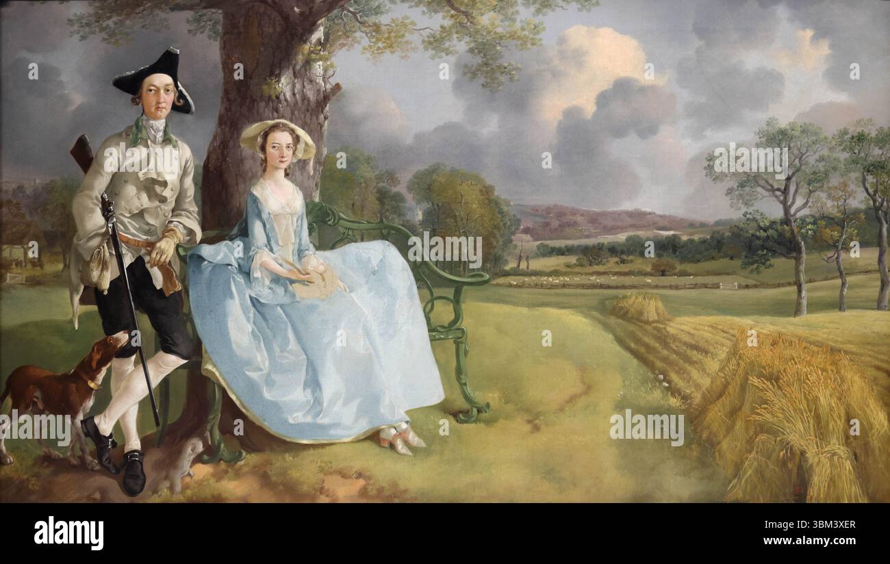 Mr and Mrs Andrews by English Rococo portrait painter Thomas ...