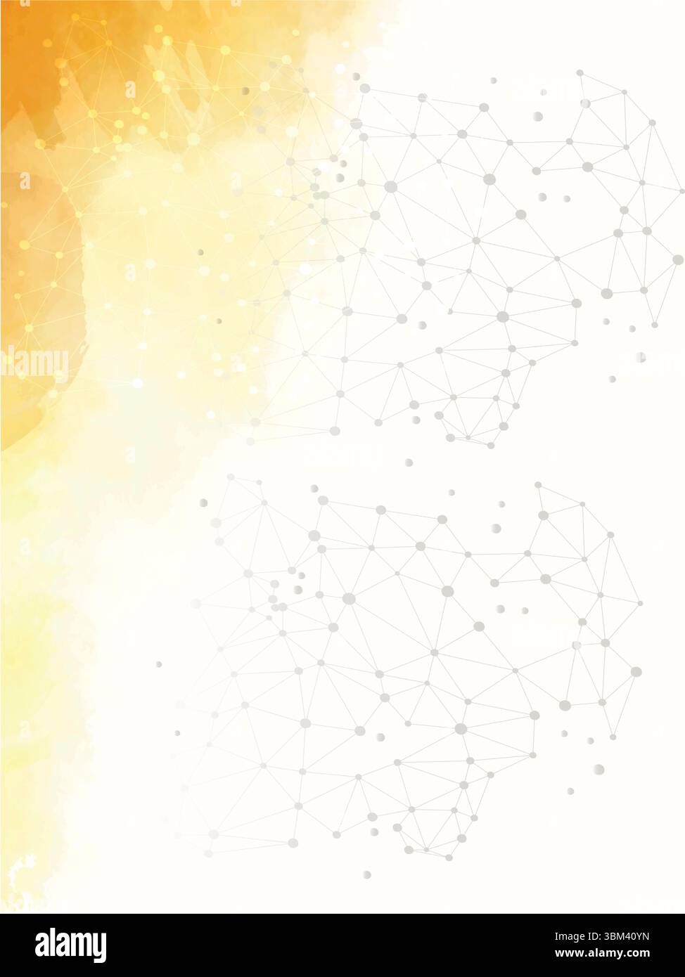 Technology lines in orange color abstract background Stock Vector