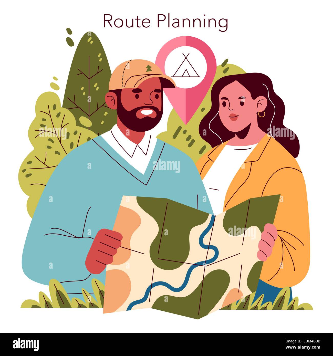 Trekking maps Stock Vector Images - Alamy