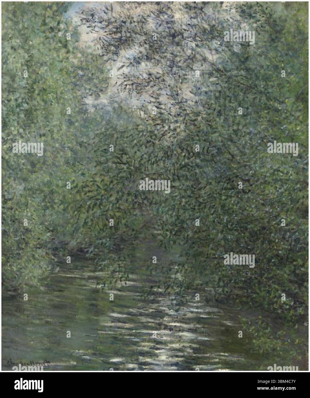 Le fleuve aux saules (1876) Claude Monet (W 396 Stock Photo - Alamy