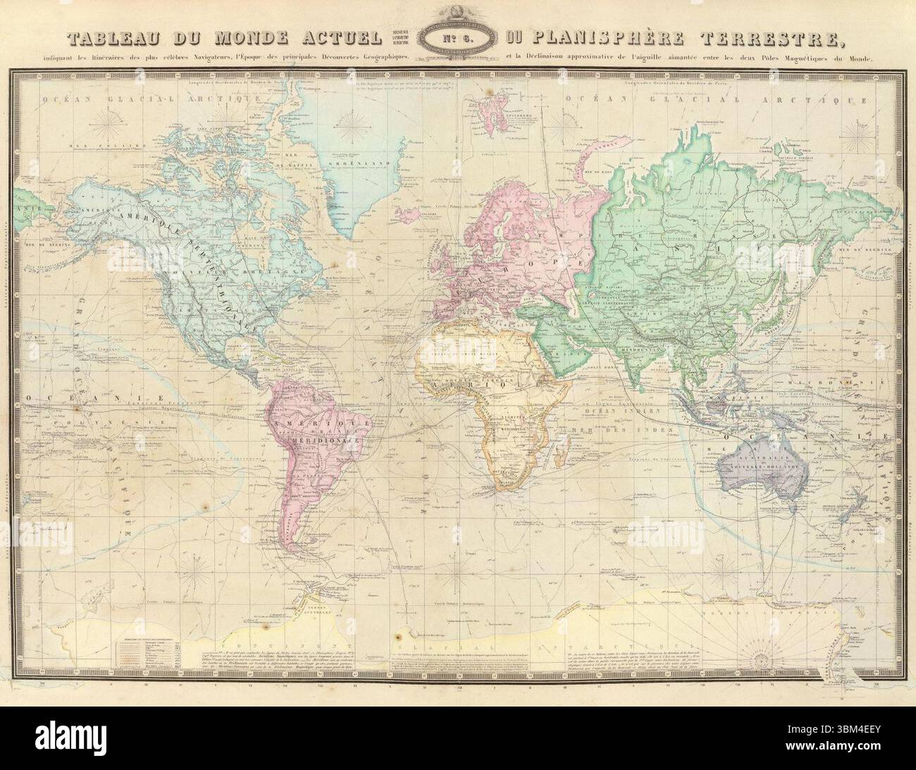 Le monde, principales decouvertés Stock Photo - Alamy