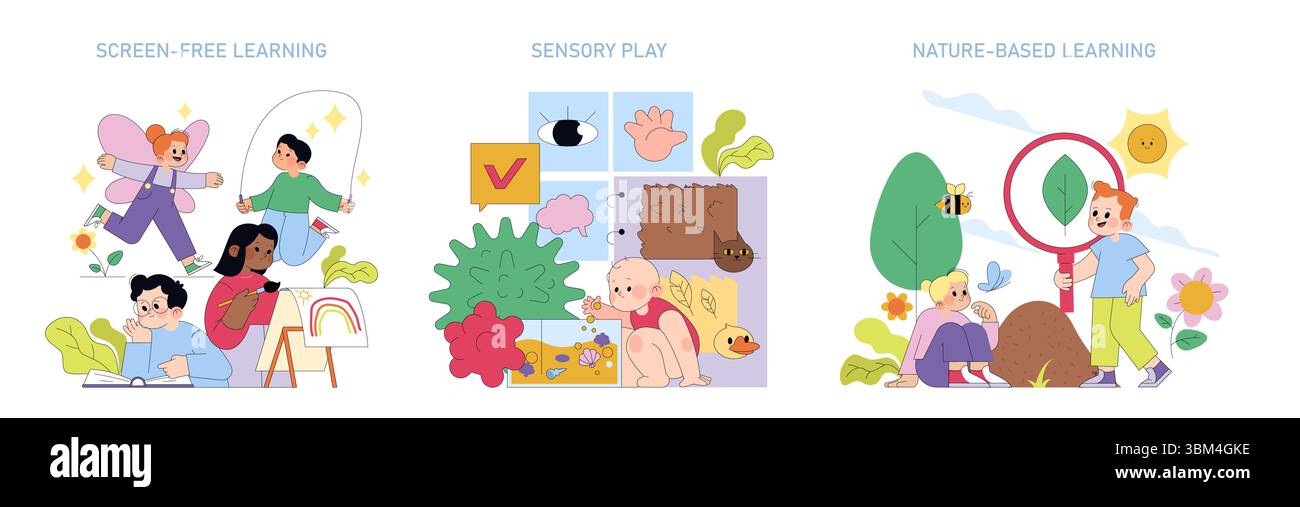 Sensory activities for children Stock Vector Images - Alamy