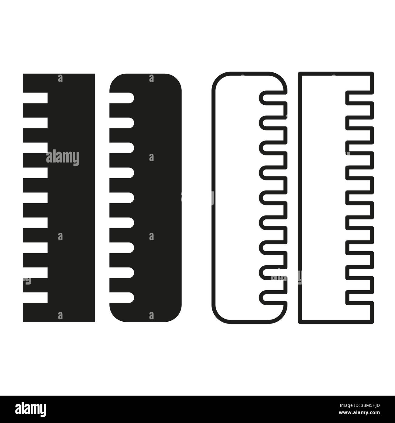 Ruler icon set. Measurement tool design. Scale instrument symbols ...