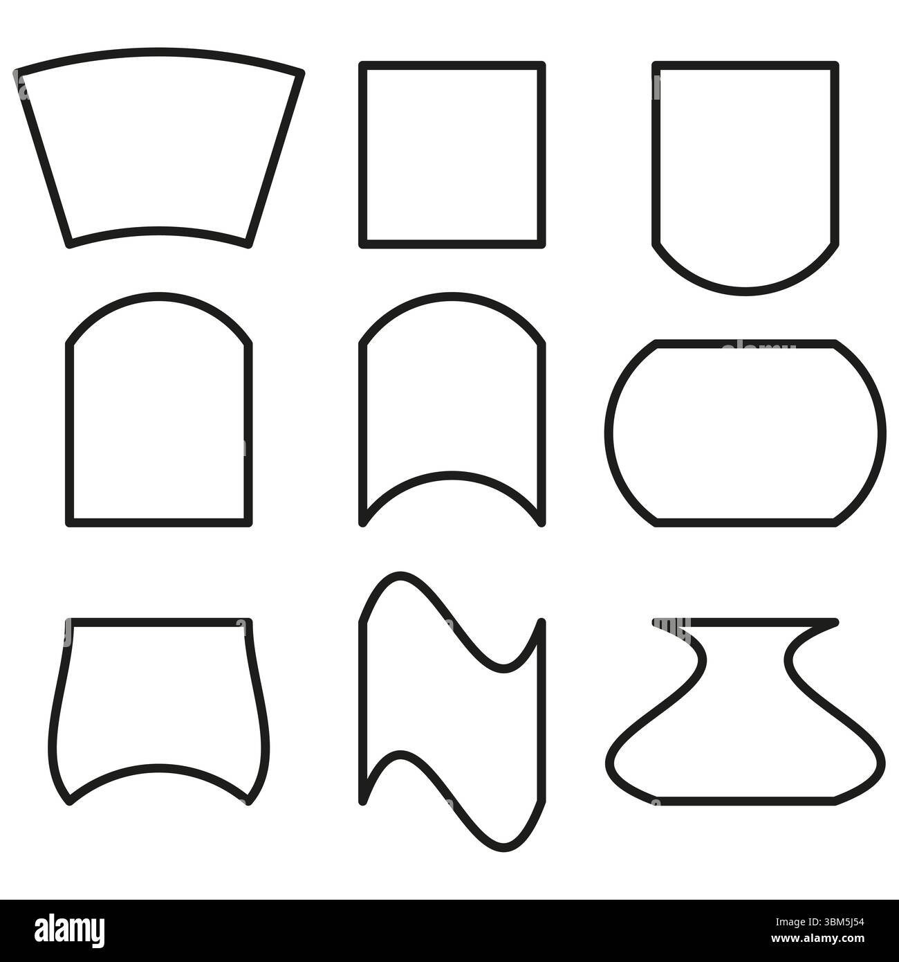 Geometric shape collection. Basic form elements. Mathematical figure ...