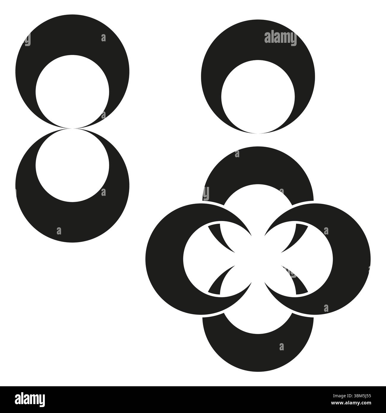 Symbol icon pattern. Black loop design. Minimalist infinity illustration. Vector endless symbol. Stock Vector