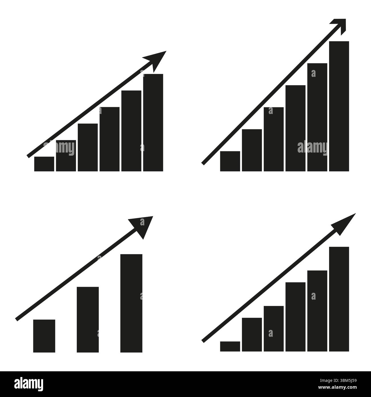 Upward trend arrows. Financial progress chart. Business growth Vector ...