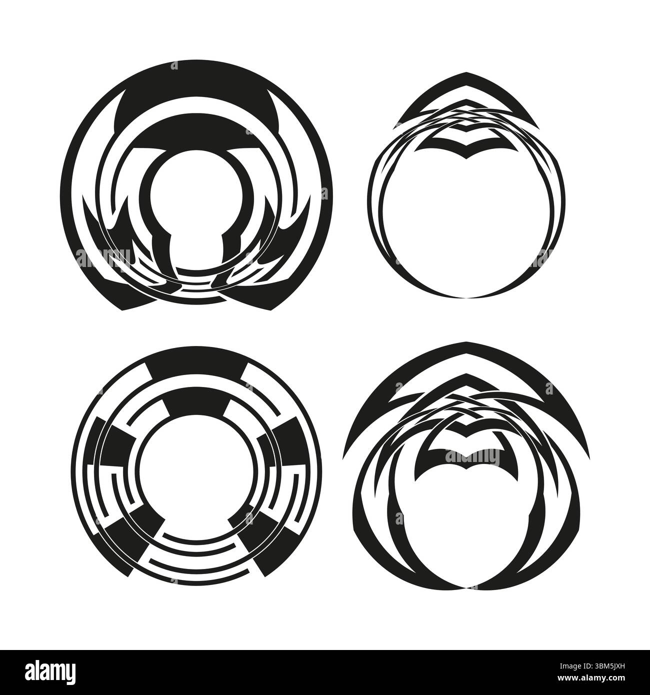 Abstract symbol set. Organic shape collection. Unique icon array ...