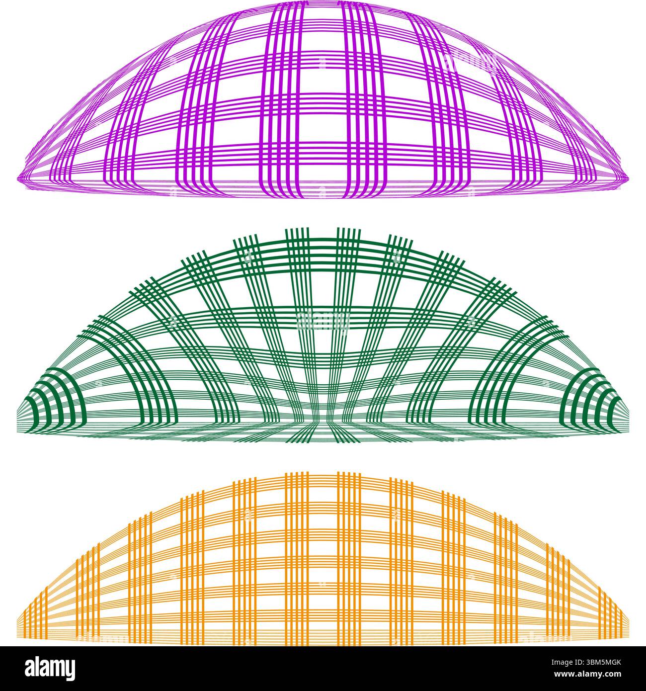 Smooth Rounded Structures Dome shapes collection. Abstract architectural forms. Smooth curve ...