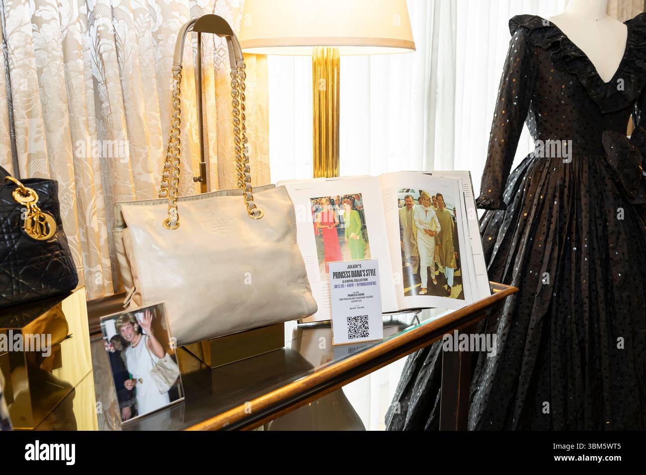 A Princess Diana 1996 Prada Milano Champagne-Colored Leather Tote estimated  at $8,000 - $12,000 on display at the preview of Princess Diana's Style & A  Royal Collection, the largest collection of Diana,