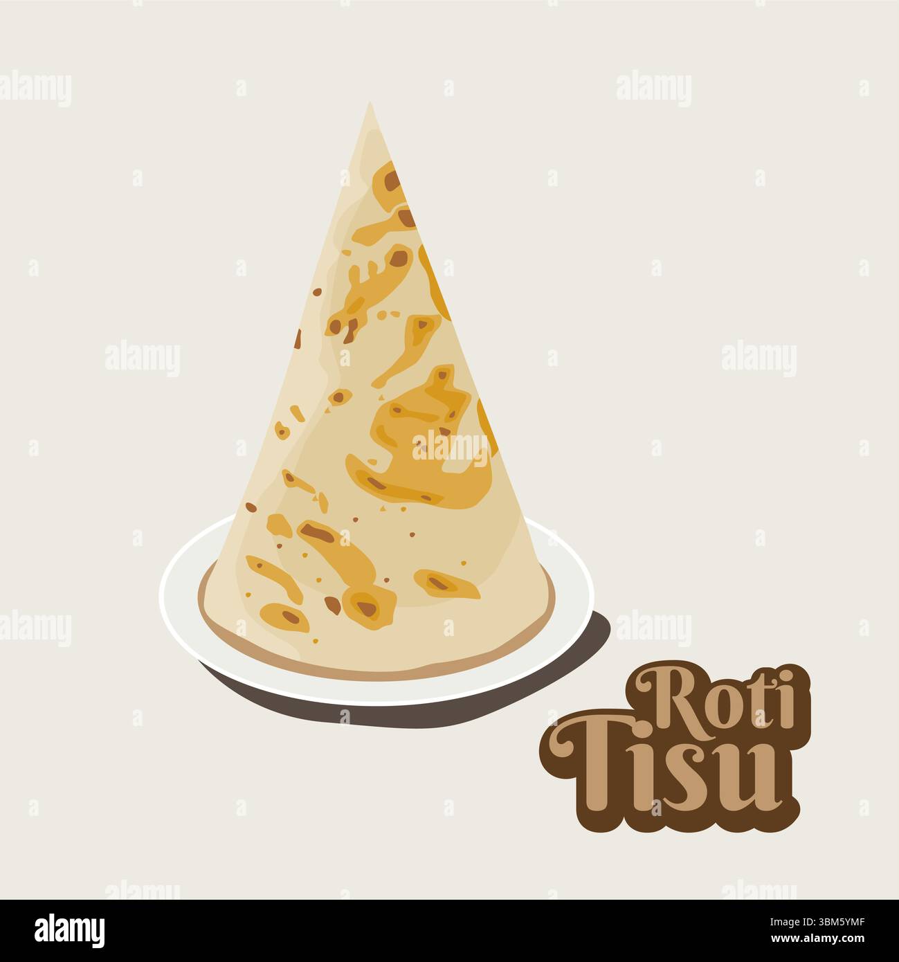 Vector illustration of famous Malaysian food, Roti Tisu Stock Vector ...
