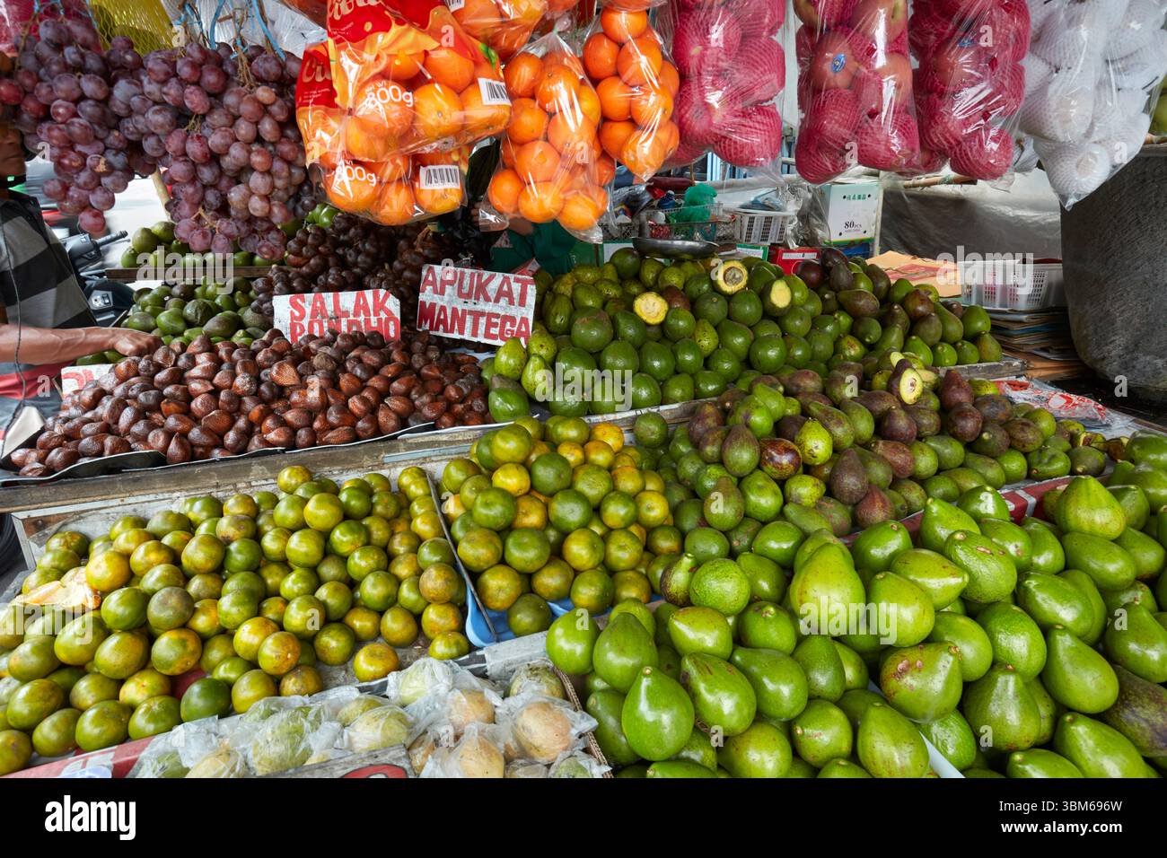 Tropical Fruit Stall, Malang, Java; Indonesia Stock Photo
