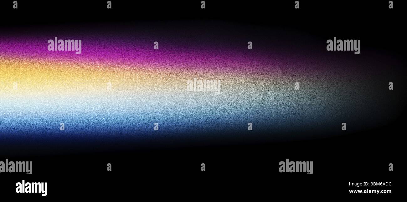 Vibrant abstract gradient light on noise black background with soft transitions Stock Photo