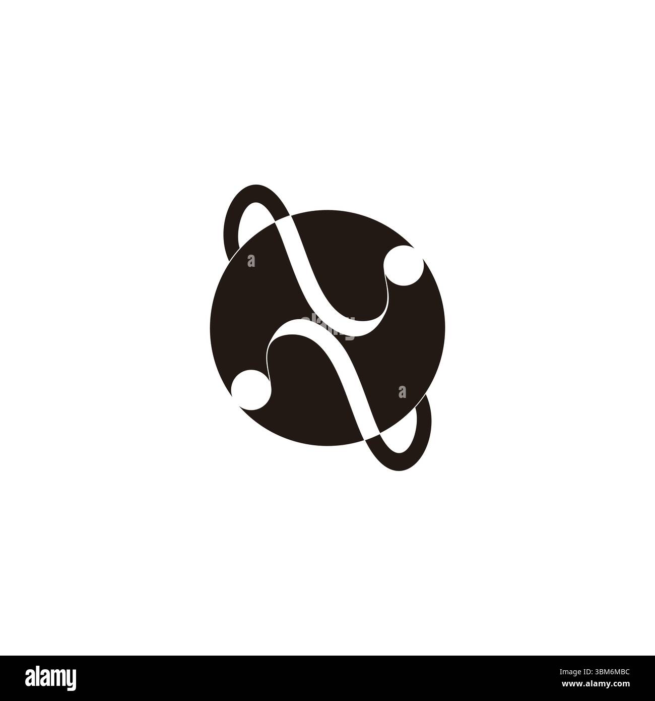 abstract planet satelites motion curves vector Stock Vector