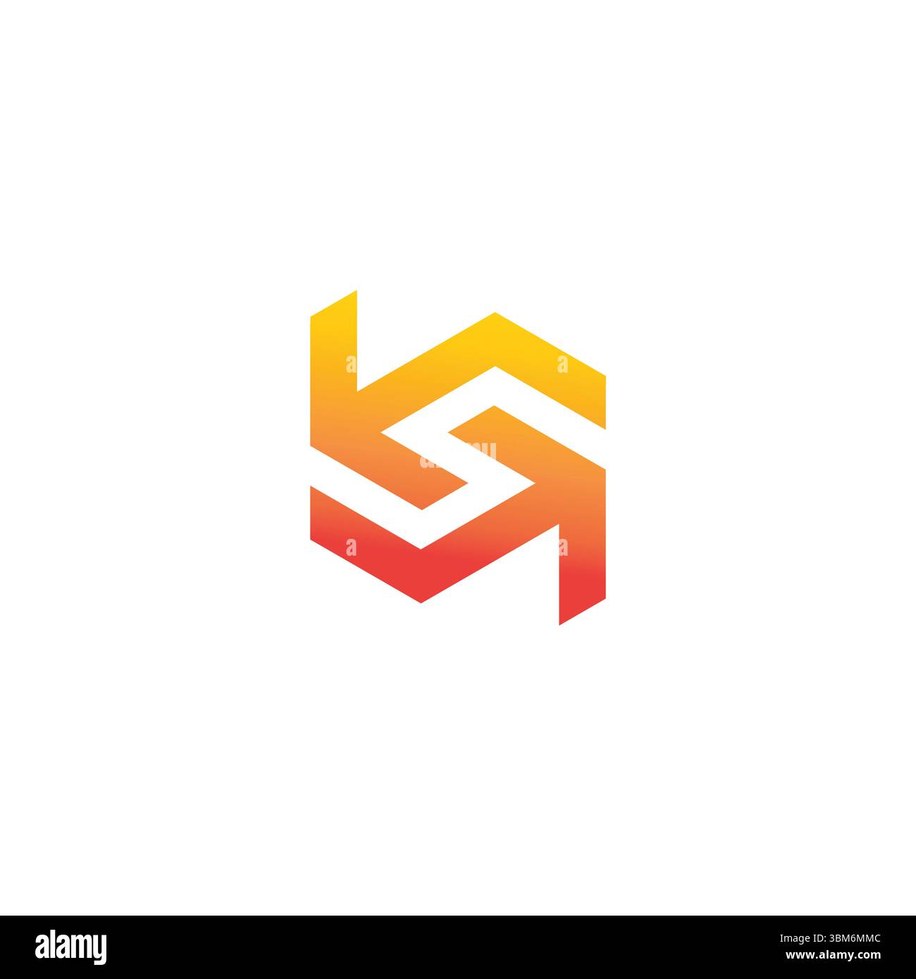 letter s gradient rotation arrow simple geometric logo vector Stock Vector