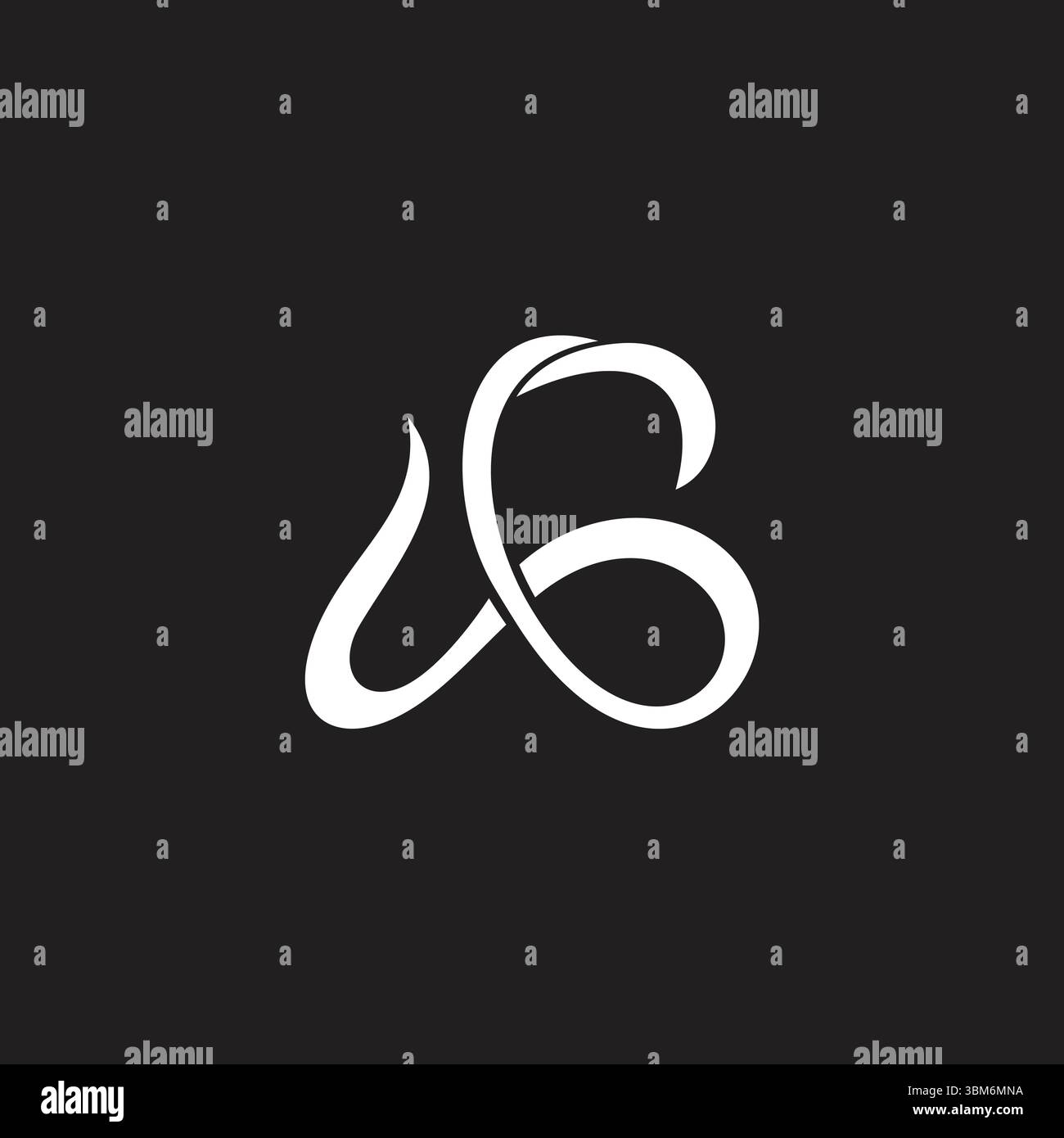 letter ag simple motion ribbon logo vector Stock Vector
