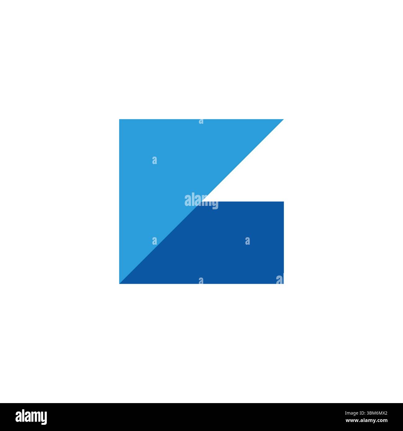 simple triangle paper fold letter b logo vector Stock Vector