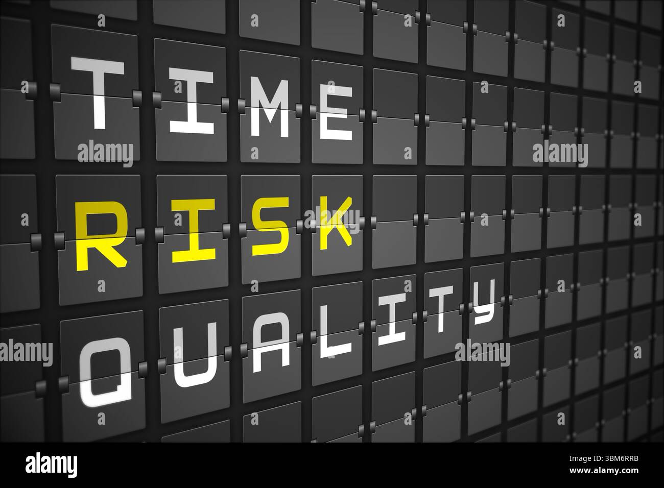 Risk buzzwords on black mechanical board Stock Photo