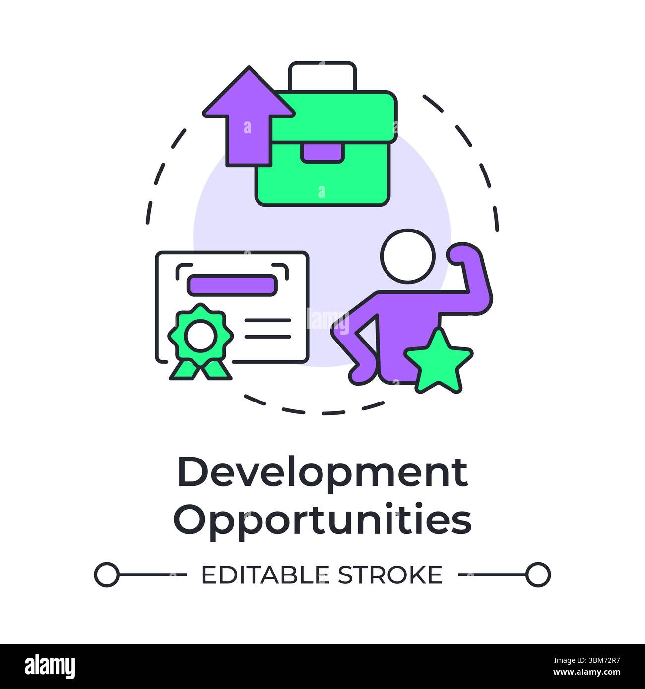 Development opportunities multi color concept icon Stock Vector