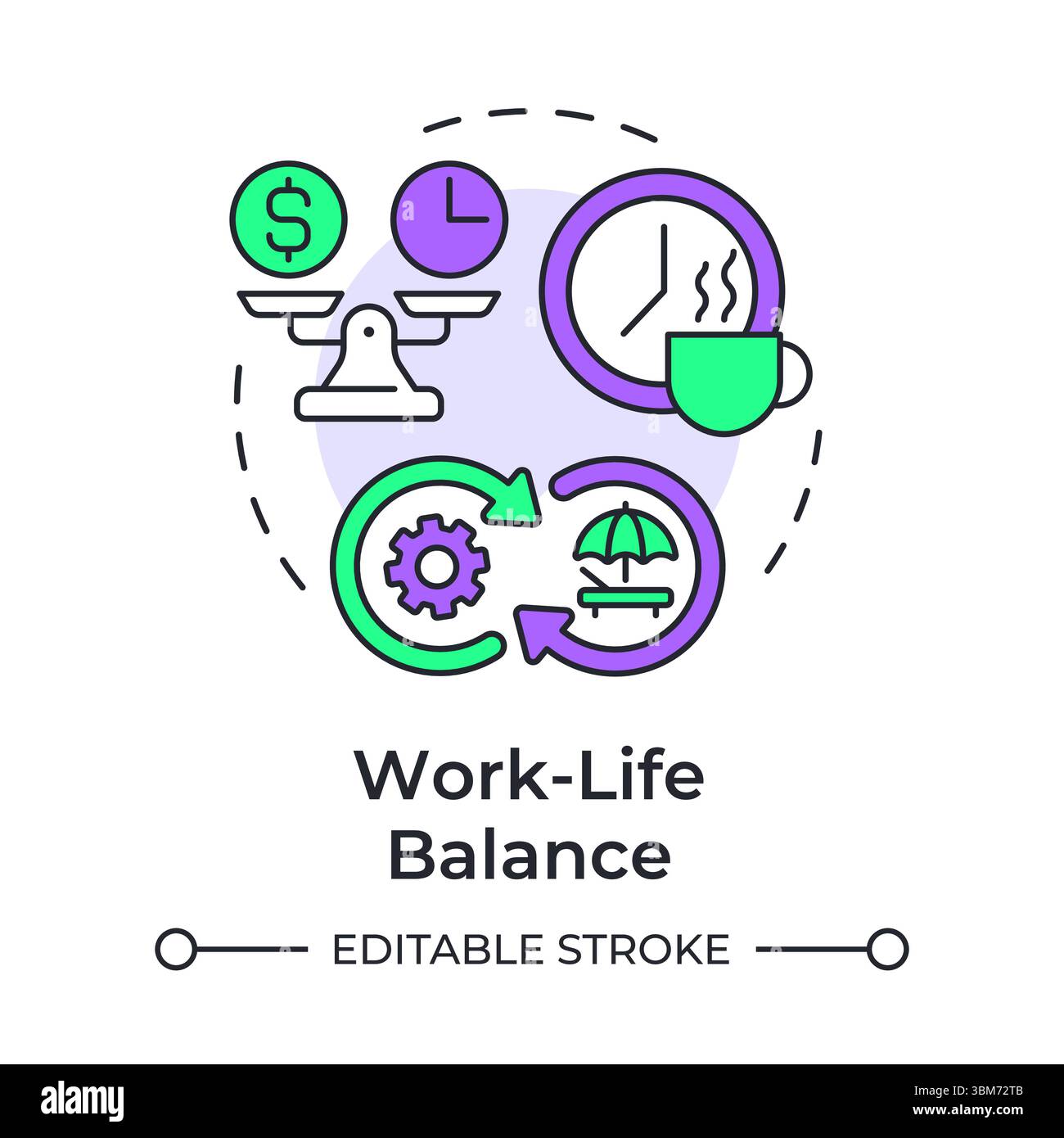 Work life balance information Cut Out Stock Images & Pictures - Alamy