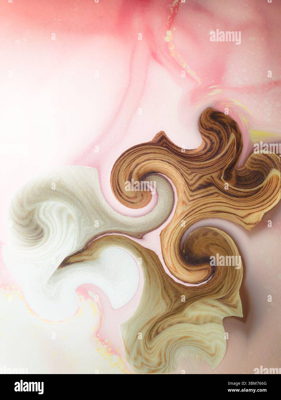 Dynamic wavy and liquid composition Stock Photo