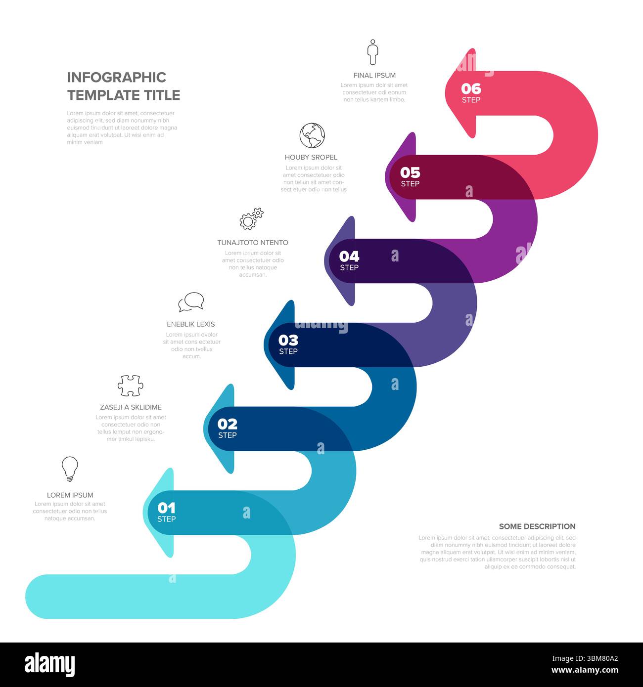 A vibrant infographic featuring a step-by-step design with arrows in ...