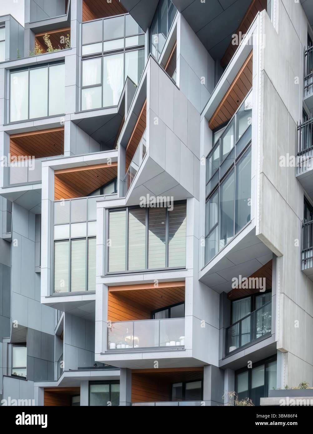 Melbourne, Victoria, Australia - CV Windsor housing by Decibel Architecture (Façade art by Kim Westcot) Stock Photo
