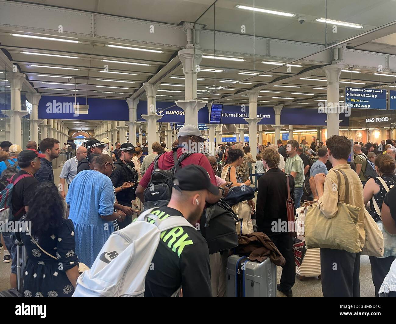 Passengers At St Pancras International Station In London As Eurostar passengers-at-st-pancras-international-station-in-london-as-eurostar