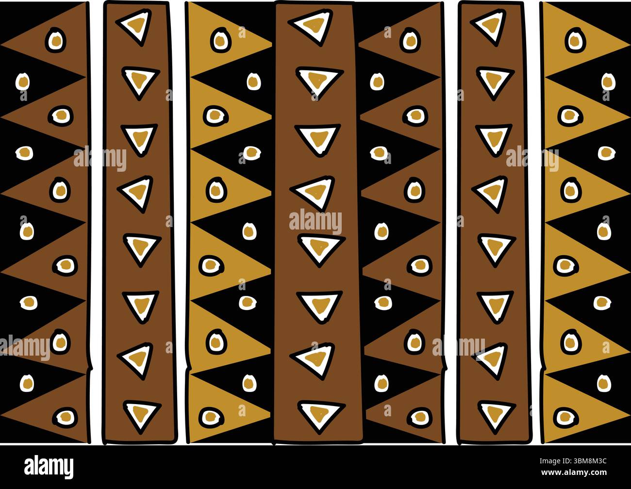 Art numérique Bogolan Stock Vector