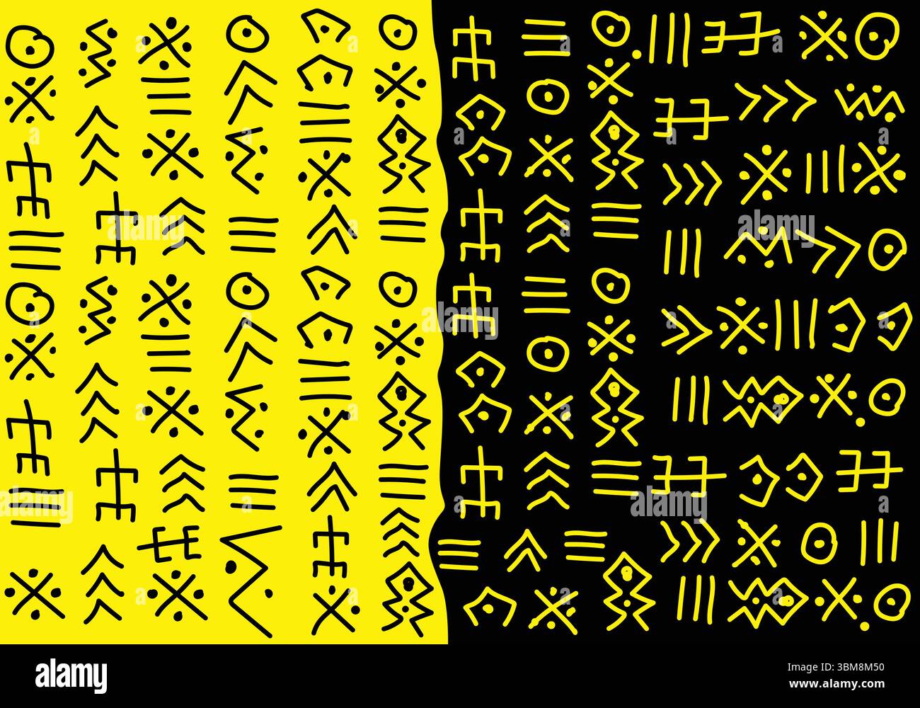 Art numérique Bogolan Stock Vector