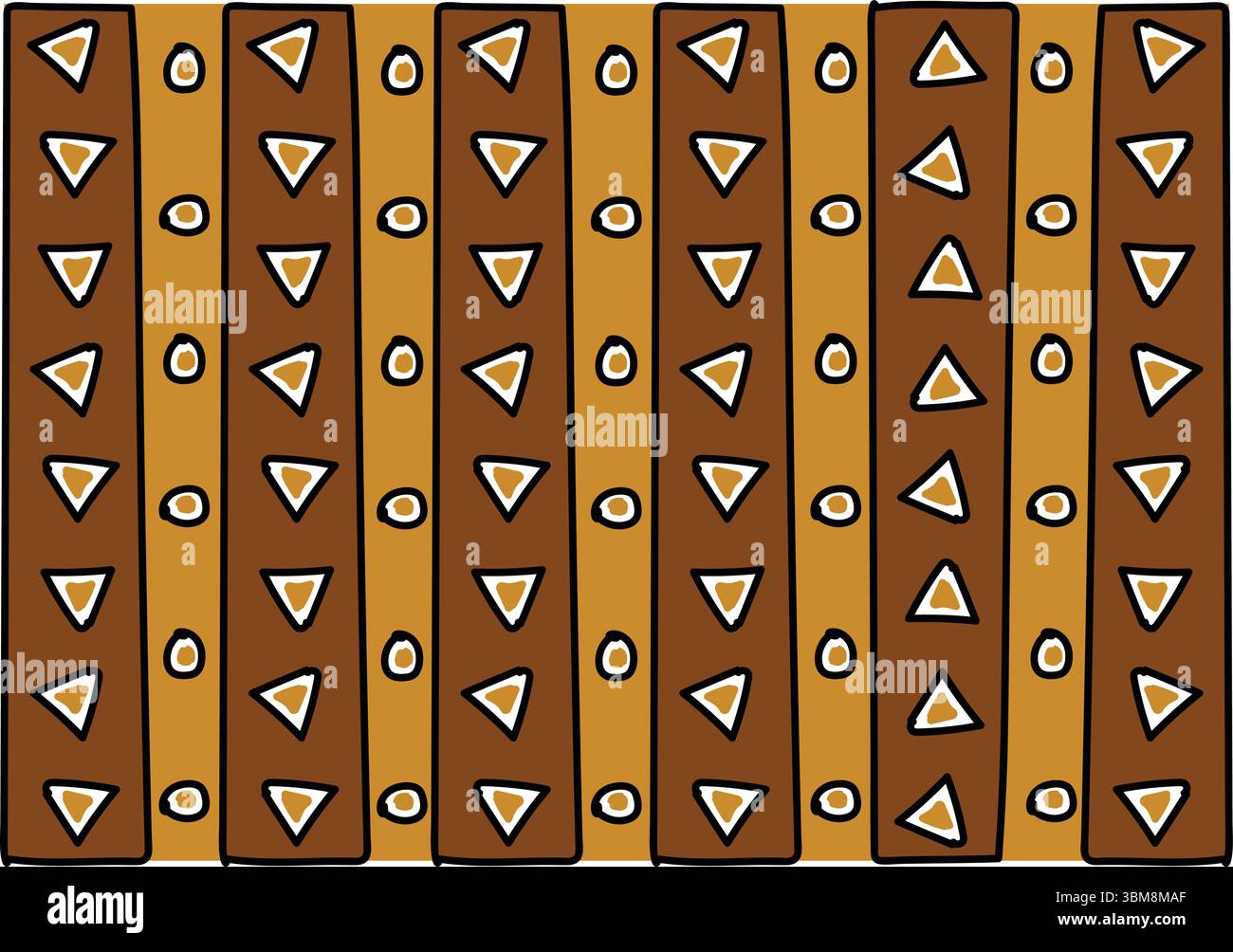 Art numérique Bogolan Stock Vector