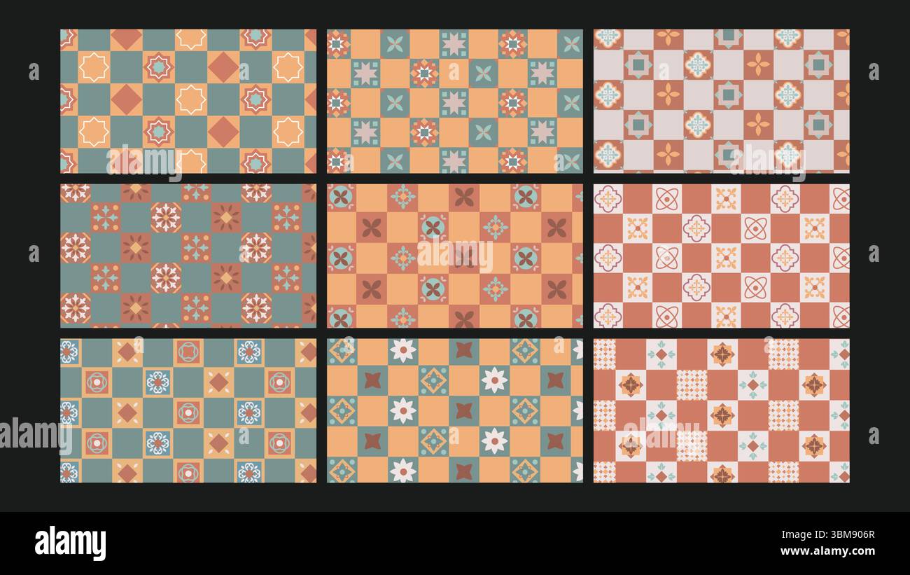 Art inspired square tile Stock Vector Images - Alamy