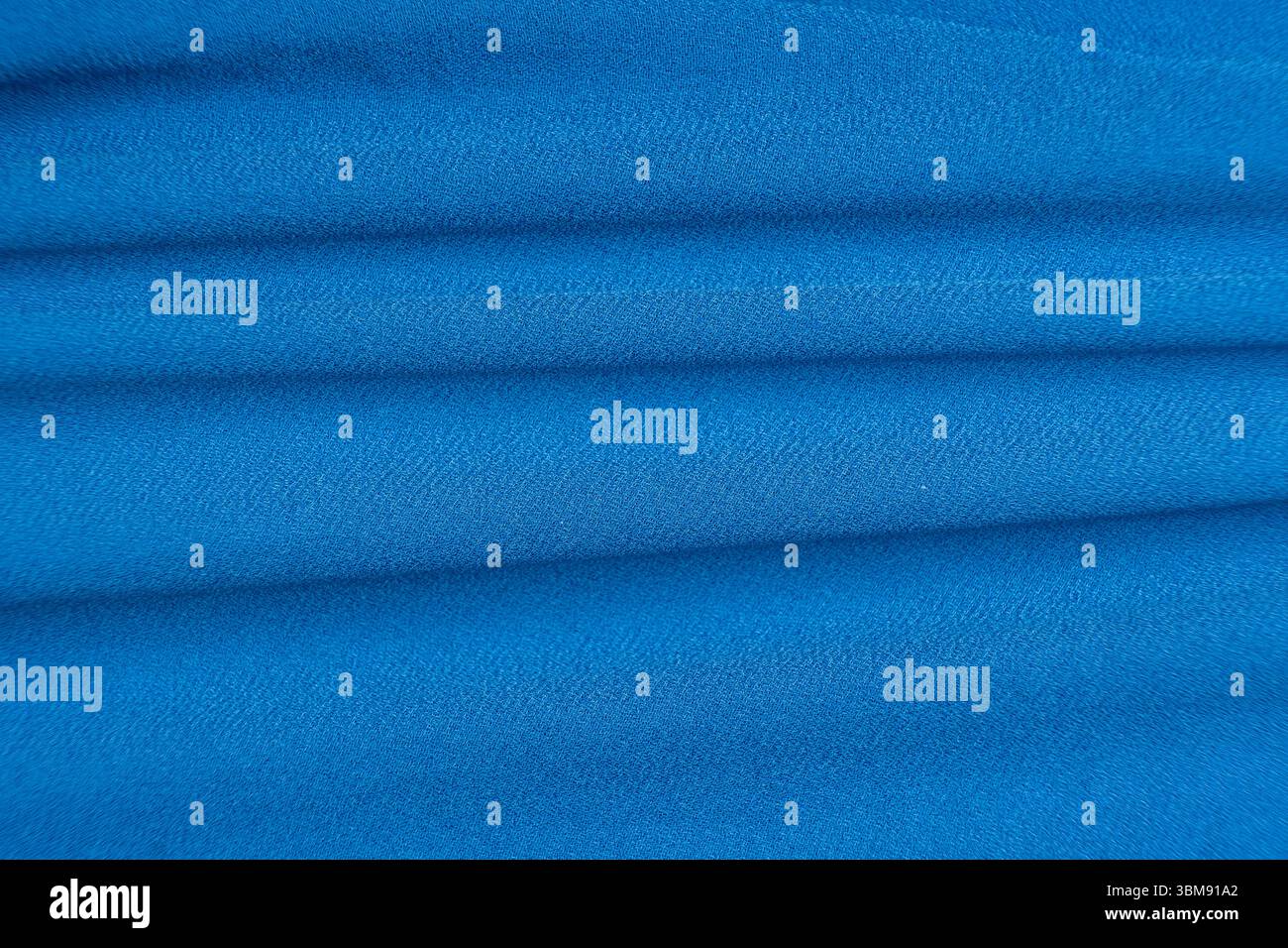 One hundred percent polyester fabric macro top view. Stock Photo