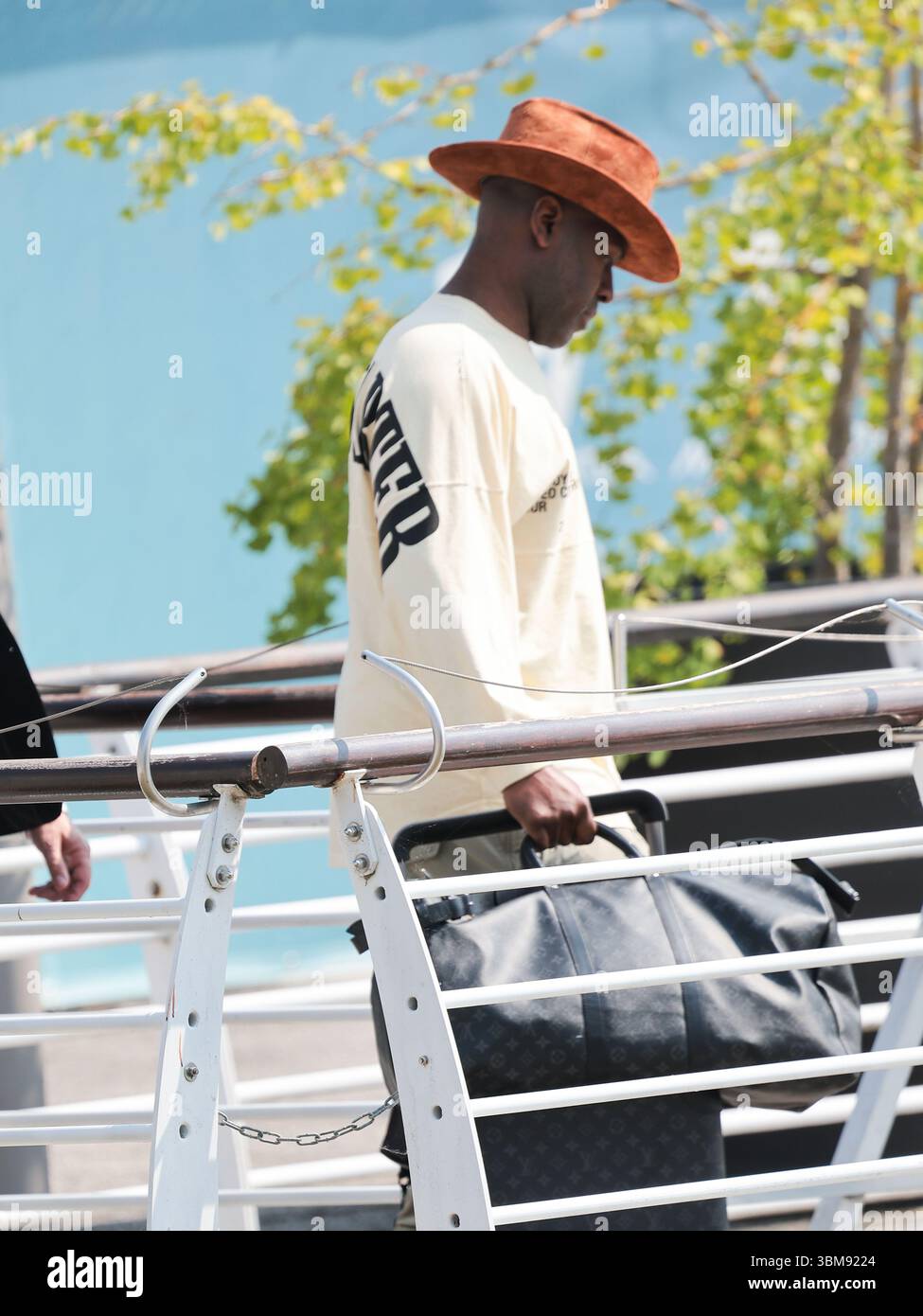 Venice, arrivals at the airport In the photo: Corey Gamble Stock Photo