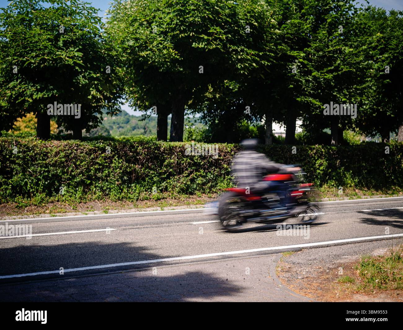 Motorcycle in motion blur. Stock Photo
