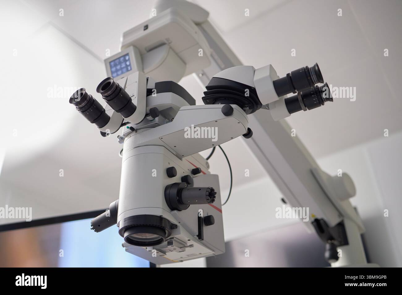 Operation Microscope Image Surgical Microscope Operating in Modern Medical Operating Room ...