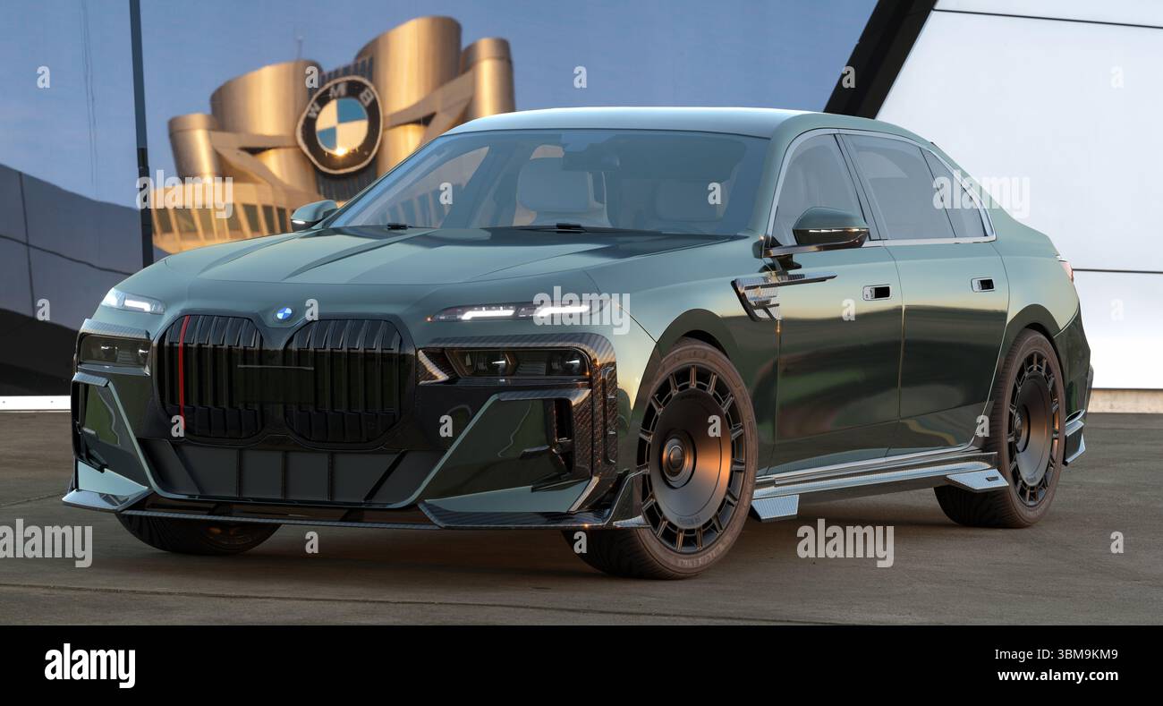 Bmw 7 Series By Mansory Brutal Luxury Sedan Stock Photo Alamy