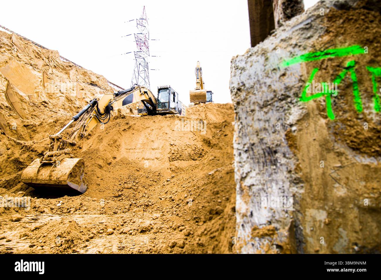 Excavator digging soil showcasing hi-res stock photography and images ...