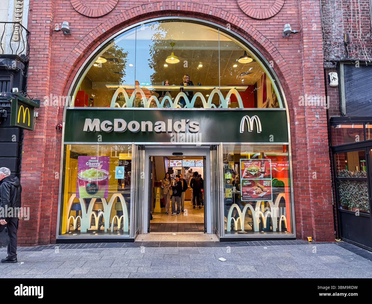 McDonald's fast food restaurant exterior in Dublin, Ireland, showing ...
