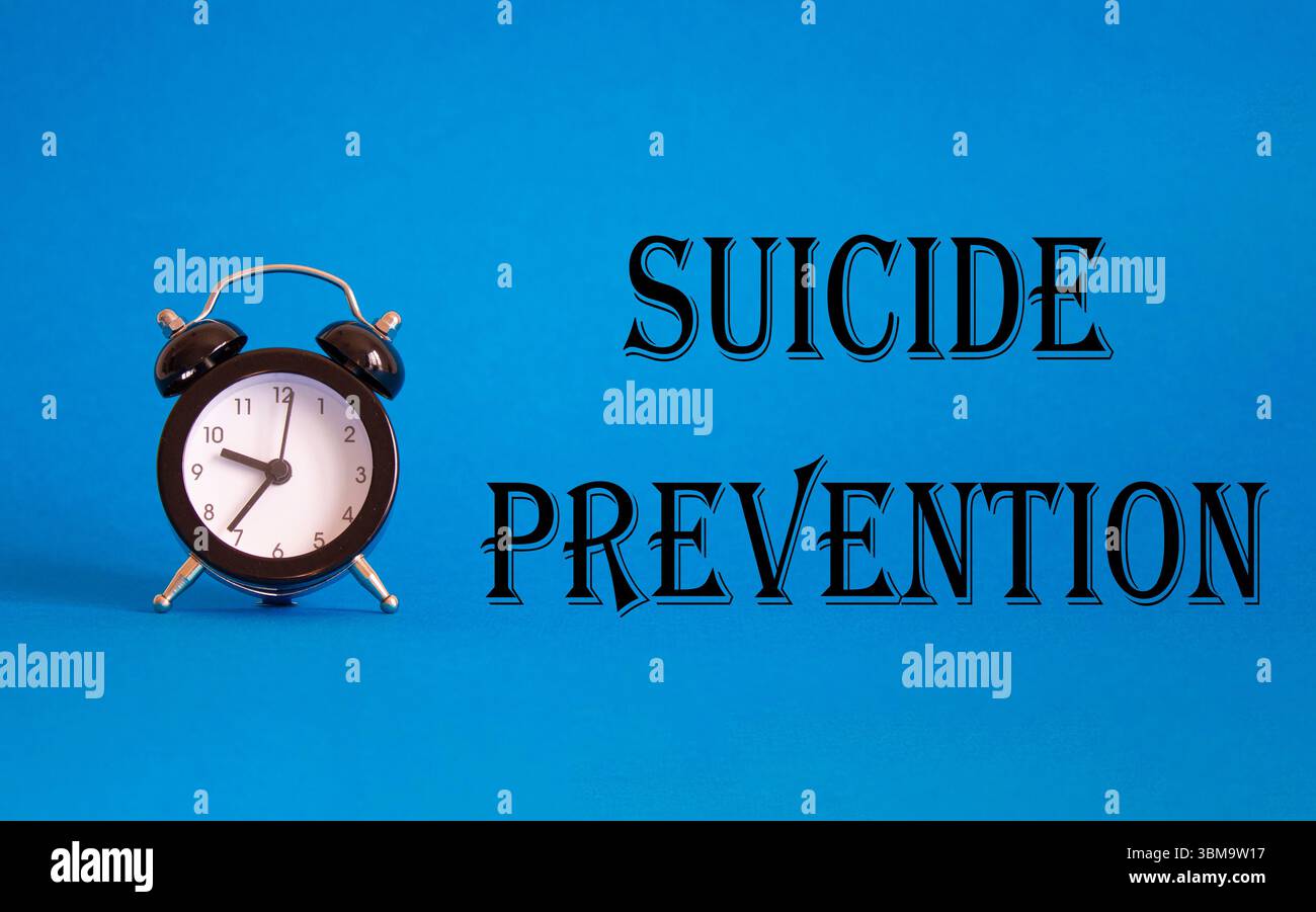 Prevention Clock Suicide Prevention symbol. Concept words Suicide Prevention on ...