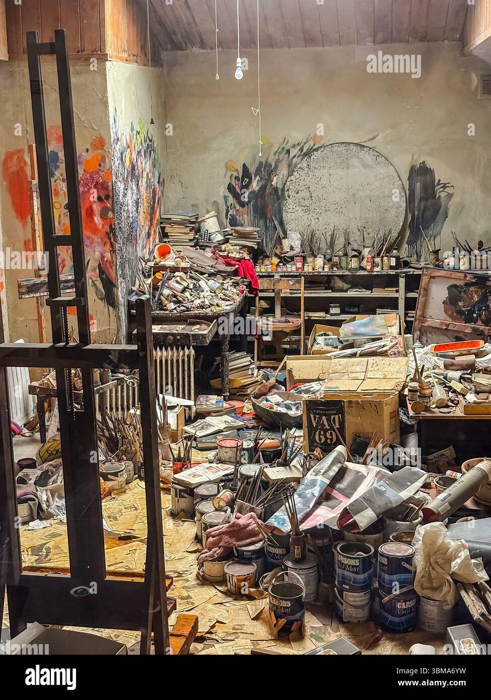 Francis Bacon studio. The preserved artistic workspace of the painter ...