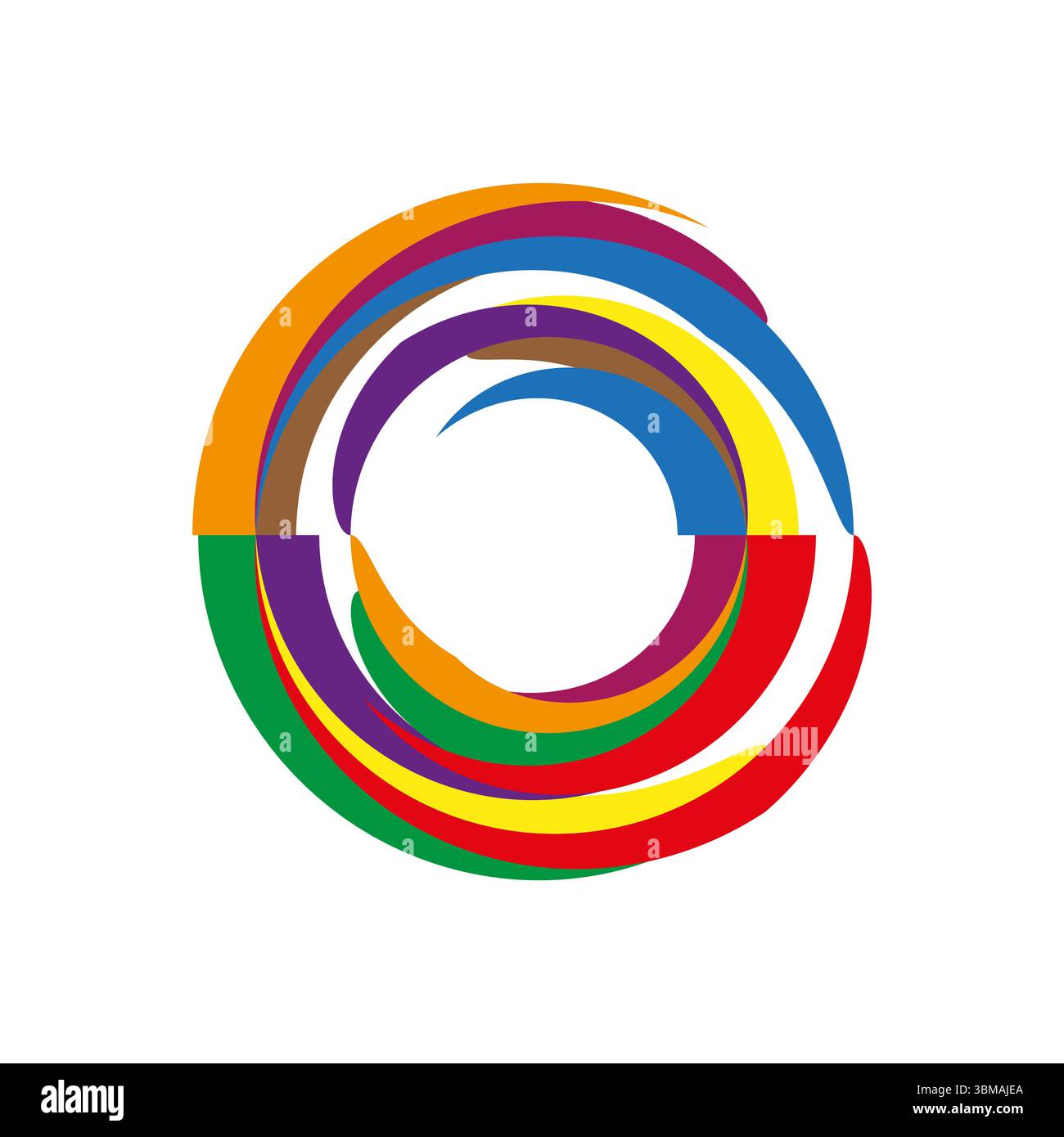 Dynamic Symbol Creative Abstract circle symbol. Colorful spiral motion. Dynamic round element ...