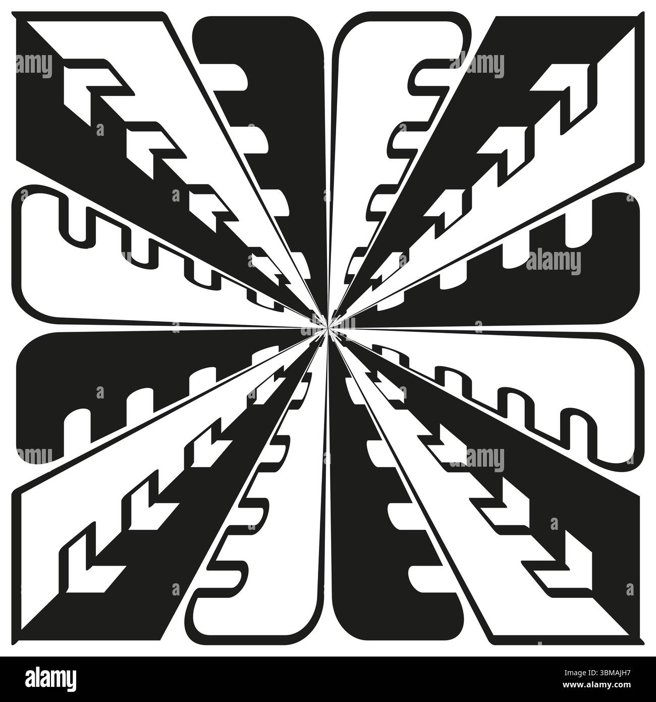 Star burst icon. Radial pattern design. Explosive ray symbol. Vector dynamic element. Stock Vector
