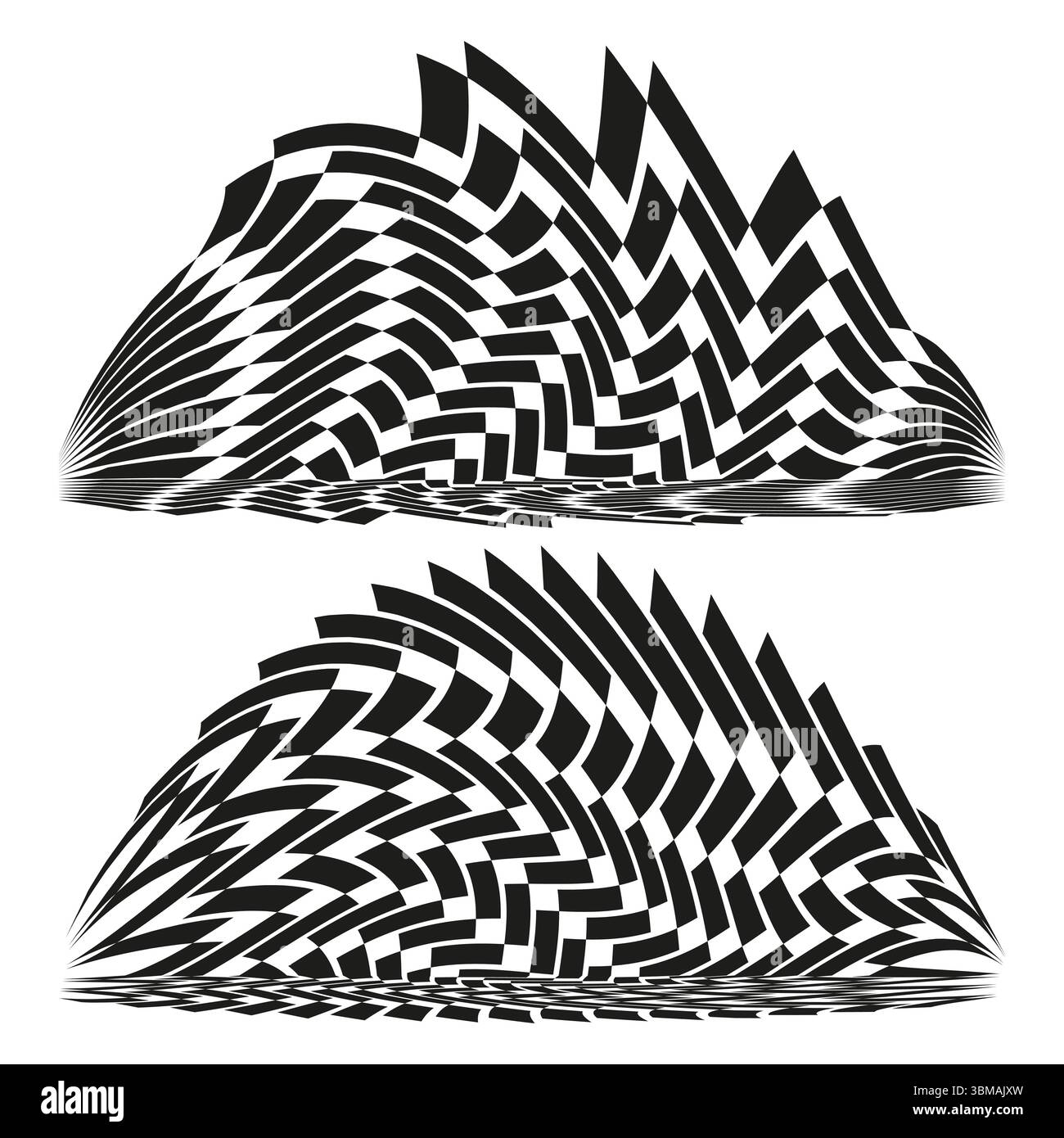 Zigzag stripe pattern. Chevron design elements. Angular wave texture. Vector geometric bands. Stock Vector