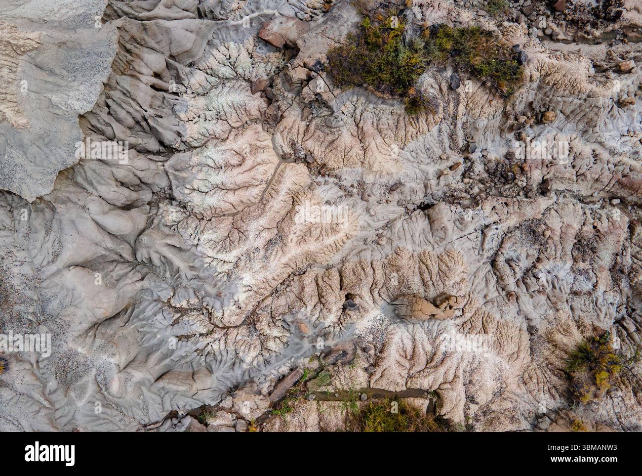 Image showcasing Stunning aerial perspective of the unique rock formations and textures ...