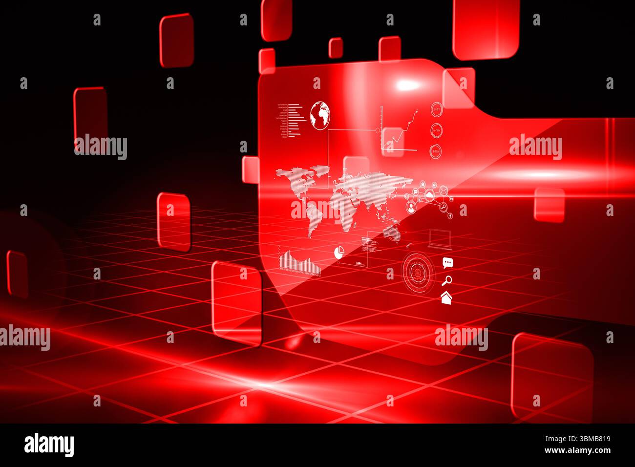 Futuristic technology interface Stock Photo