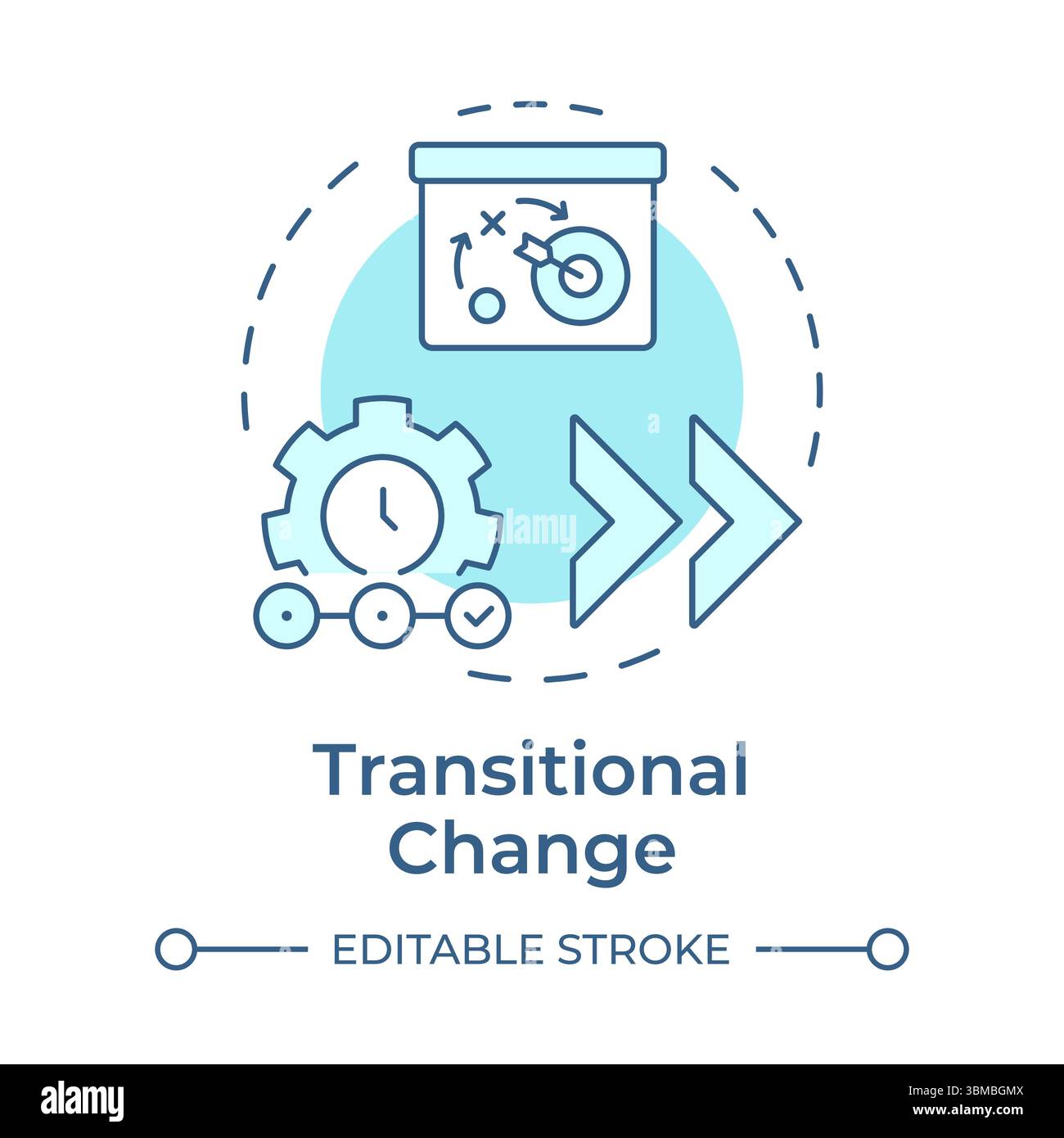 Transitional change soft blue concept icon Stock Vector Image & Art - Alamy