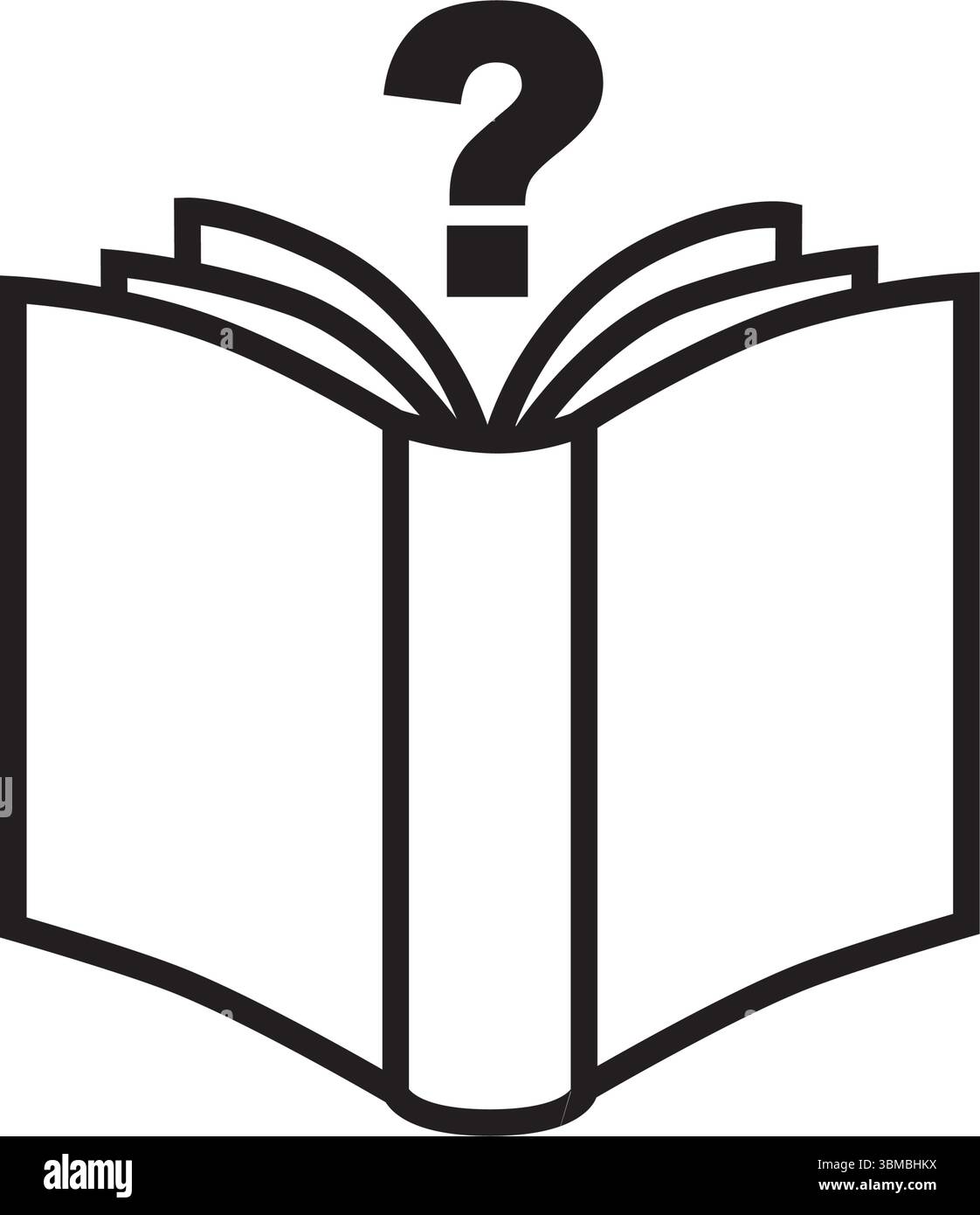 Book with question mark sign icon, vector illustration. Flat design style Stock Vector