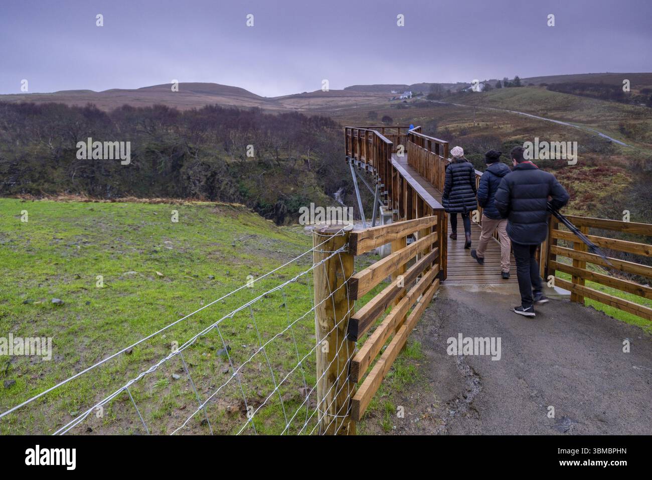 Viewpoint, An Cailc, Diatomite, mining, Trotternish, Highlands, Scotland, United Kingdom, Europe Stock Photo