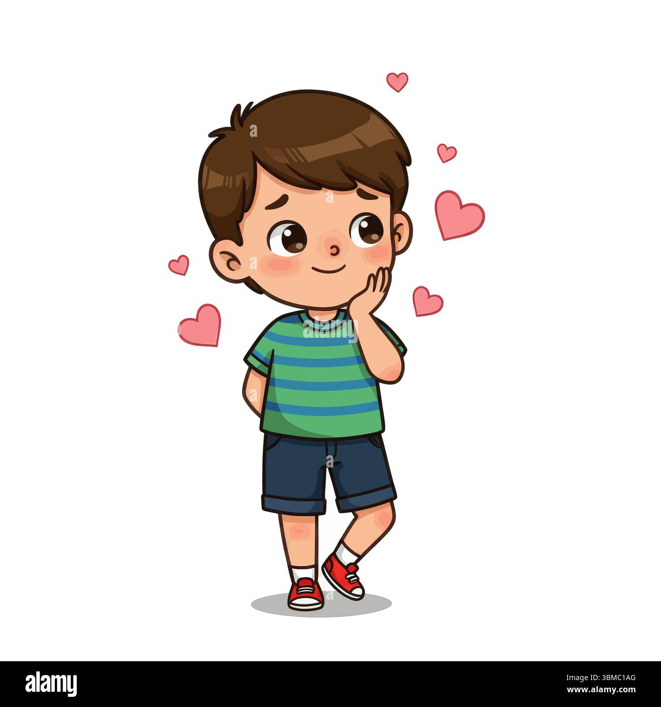 Adorable Cartoon Boy Vector Illustration Stock Vector Image & Art - Alamy